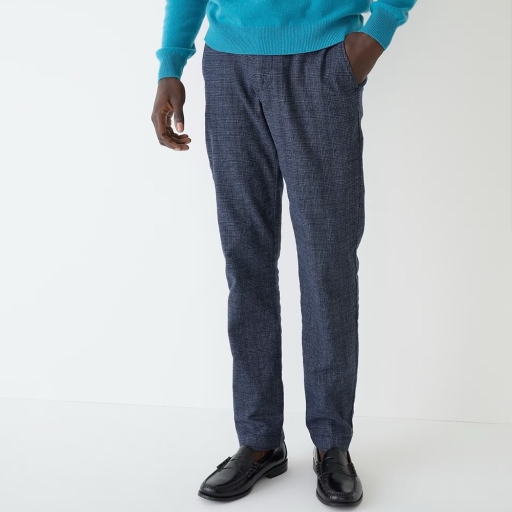 J. Crew 484 Slim-fit brushed twill pant in plaid W31 L33 Cotton Pants